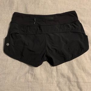 Black Lululemon running shorts